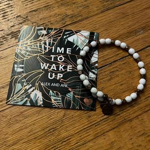 Alex and Ani time to wake up horizon bracelet 2 charms